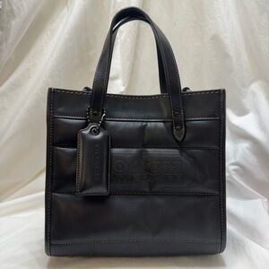 Coach Black and Brown Field Tote 22